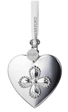 Silver Christmas Ornaments Heart - Boxed