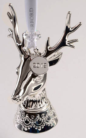 Silver Christmas Ornaments Stag - Boxed