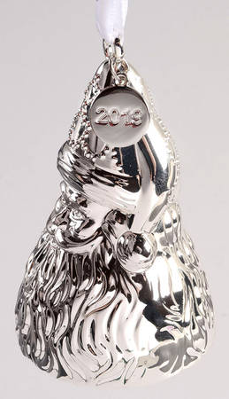 Silver Christmas Ornaments Father Christmas  - Boxed