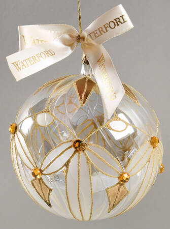 Marquis Blown Glass Ornaments Gold Lustre - No Box 53a