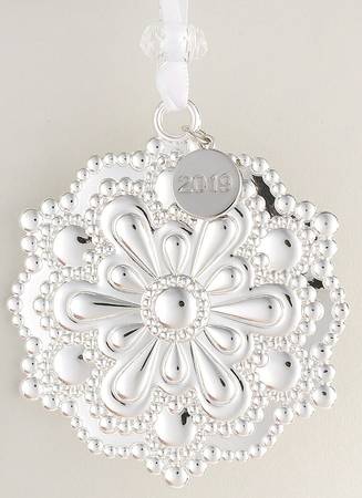 Silver Snowflake Ornaments 2019 Snowflake - Boxed