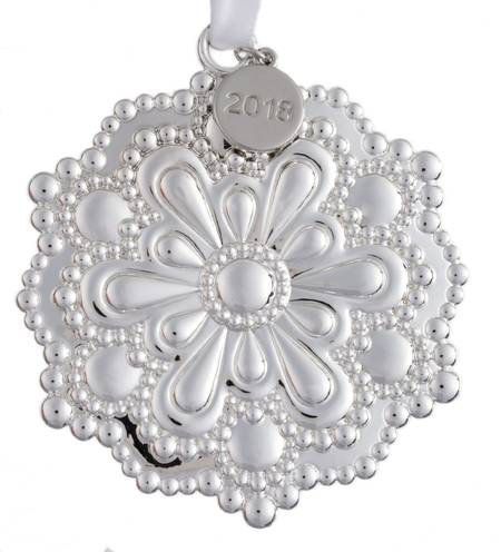 Silver Snowflake Ornaments 2018 Snowflake - Boxed