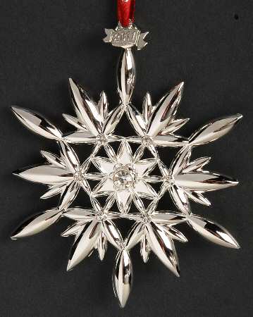 Silver Snowflake Ornaments 2011 Snowflake - With Box