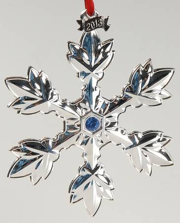 Silver Snowflake Ornaments 2013 Snowflake - Boxed