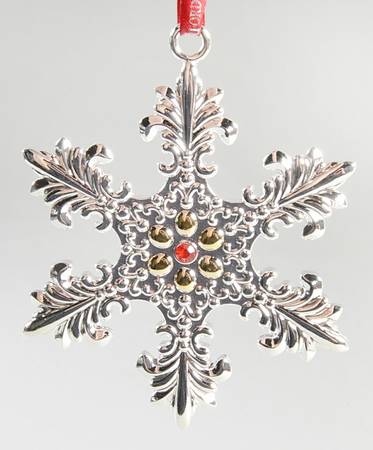 Silver Snowflake Ornaments 2015 Snowflake - Boxed