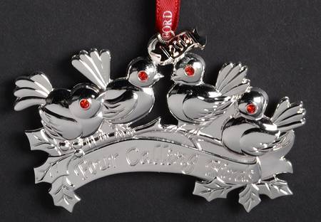 12 Days of Christmas Ornaments Four Calling Birds - Boxed