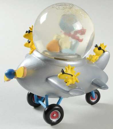 Peanuts Collection Flying Ace Airplane-Snow Globe - Boxed