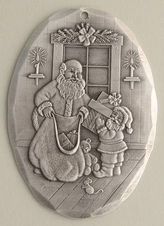 Santa's Workshop Stuffed With Goodies-Pewter - Boxed