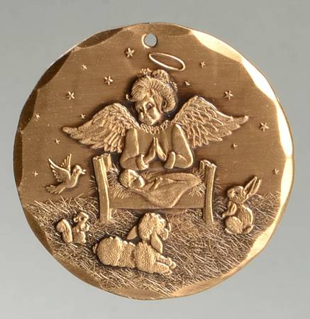 Wendell August Ornaments Angel With Lamb - Boxed