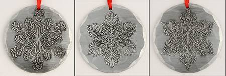 Wendell August Ornaments Snowflakes - Set Of 3 - Boxed