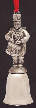 Antique Pewter Mini Bells Drummer Boy - Boxed