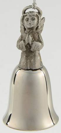 Antique Pewter Mini Bells Angel - Boxed