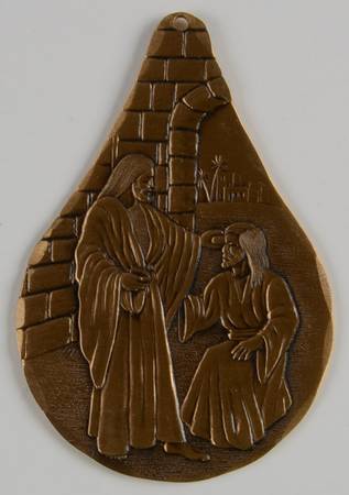 The Life of Christ Jesus Healing The Blind-Bronze - Boxed