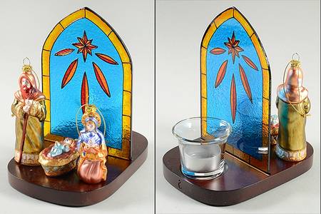 Nativity Stained Glass Votive Set by Waterford Crystal