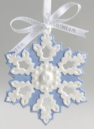Snowflake Collection Blue & White Luster Snowflake - No Box