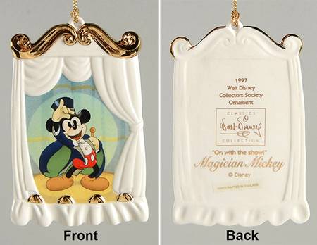 Collector Society Ornaments 1997-Mickey On With The Show - Boxed