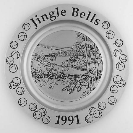 Annual Christmas Carol Wall Plates Jingle Bells - Boxed