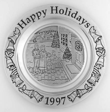 Annual Christmas Carol Wall Plates Happy Holidays - No Box