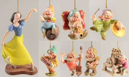 Snow White & the Seven Dwarfs Ornaments Ornament Boxed Set Of 8 - With Box