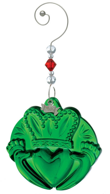 Annual Claddagh Ornament Claddagh Green - Red Enhancer - Boxed