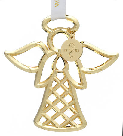 Golden Ornaments Golden Angel With Halo - Boxed