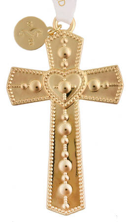 Golden Ornaments Golden Cross Ornament - With Box