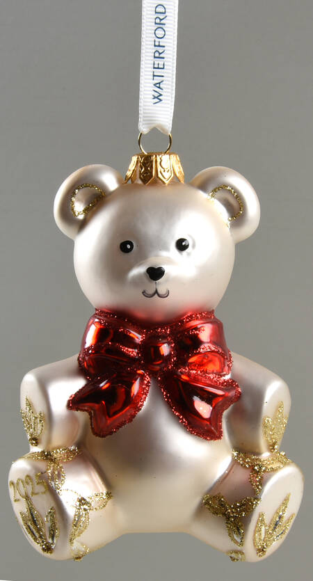 Baby's 1st Christmas Teddy Bear-Red Bow-Dated 2025 - Boxed
