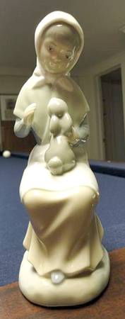 Zaphir Figurine Girl With Rabbit - No Box
