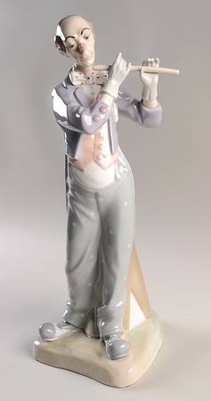 Zaphir Figurine Clown With Flute - No Box