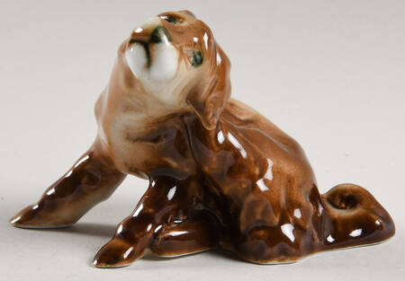 Zsolnay Figurines Dog Scratching- Sitting - No Box