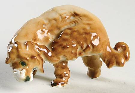 Zsolnay Figurines Dog Scratching - No Box
