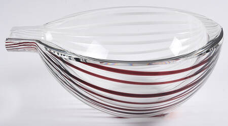 Zanetti Art Glass Striped Bowl - No Box