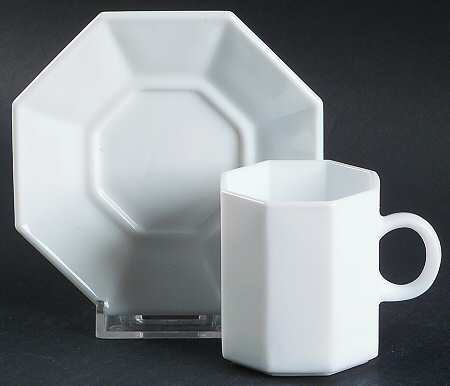 Octime White Demitasse Cup & Saucer Set