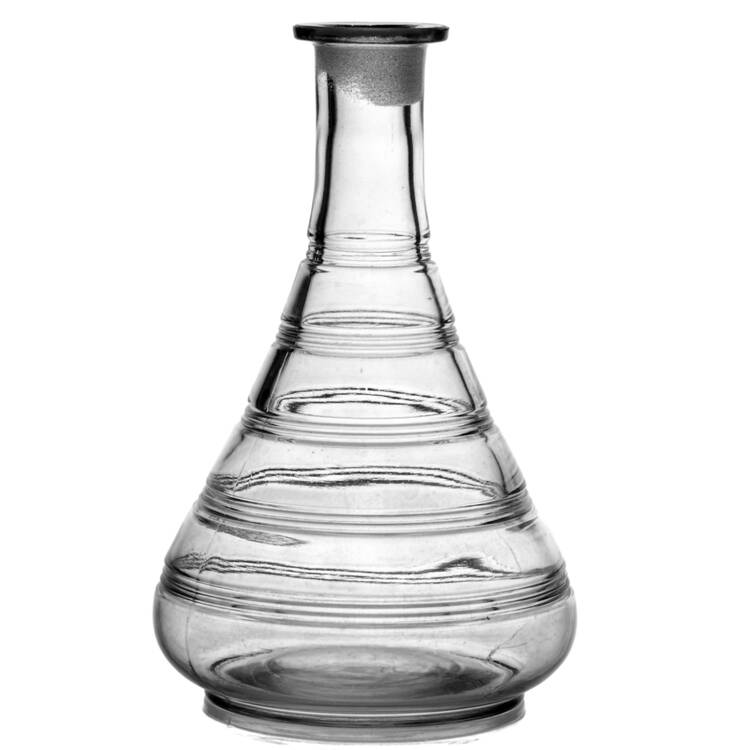 Banded Rings Clear Decanter No Stopper