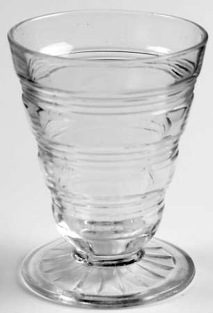 Banded Rings Clear Juice Glass