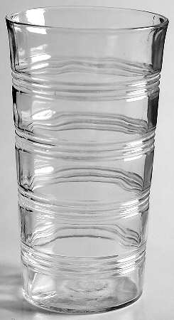 Banded Rings Clear 10 Oz Flat Tumbler