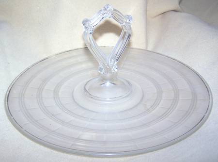 Banded Rings Clear Center Handle Tray