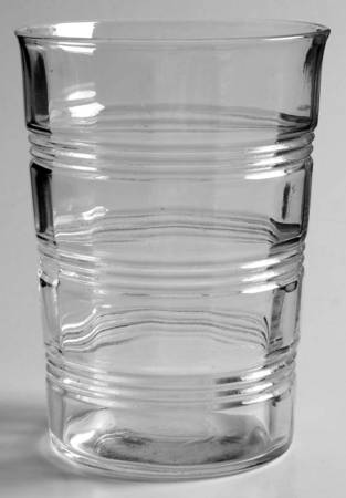 Banded Rings Clear 8 Oz Flat Tumbler