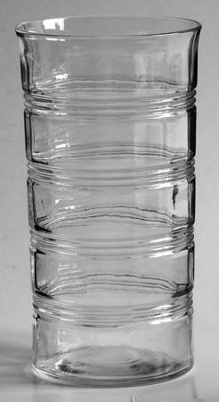 Banded Rings Clear 12 Oz Flat Tumbler