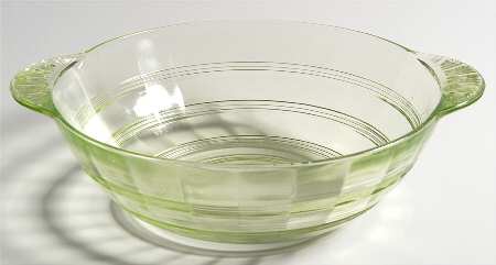 Banded Rings Green Large Fruit Bowl