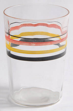 Banded Rings Clear and Multi Colored Bands 8 Oz Old Fashioned
