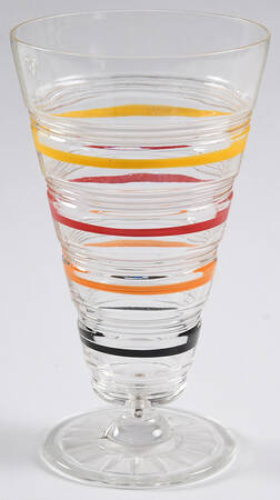 Banded Rings Clear and Multi Colored Bands Iced Tea