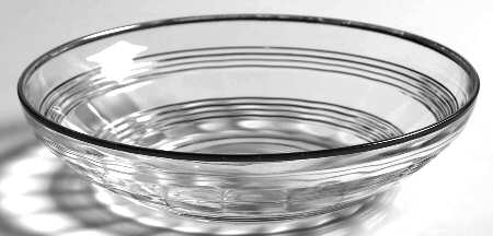 Banded Rings Platinum Small Fruit Dessert Bowl