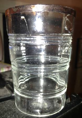 Banded Rings Platinum Flat Juice Glass