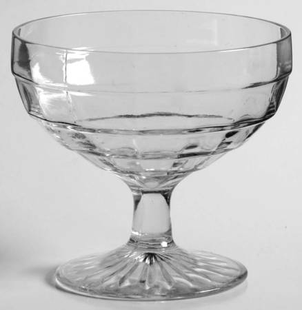 Block Optic Clear Champagne/Tall Sherbet