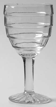 Block Optic Clear Wine Glass