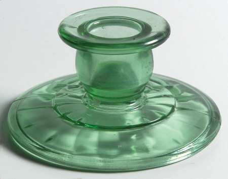 Block Optic Green Single Light Candlestick