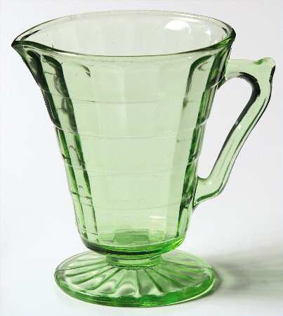 Block Optic Green Footed Creamer