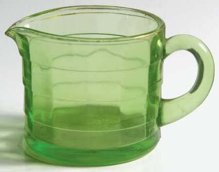 Block Optic Green (Gold Trim) Creamer