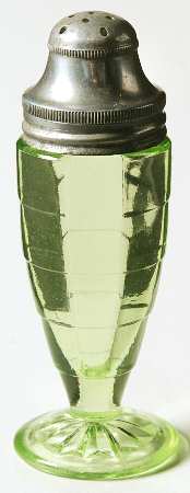 Block Optic Green Footed Shaker & Metal Lid